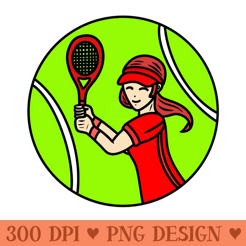 Beautiful cartoon tennis girl - Digital PNG Files - Latest Updates