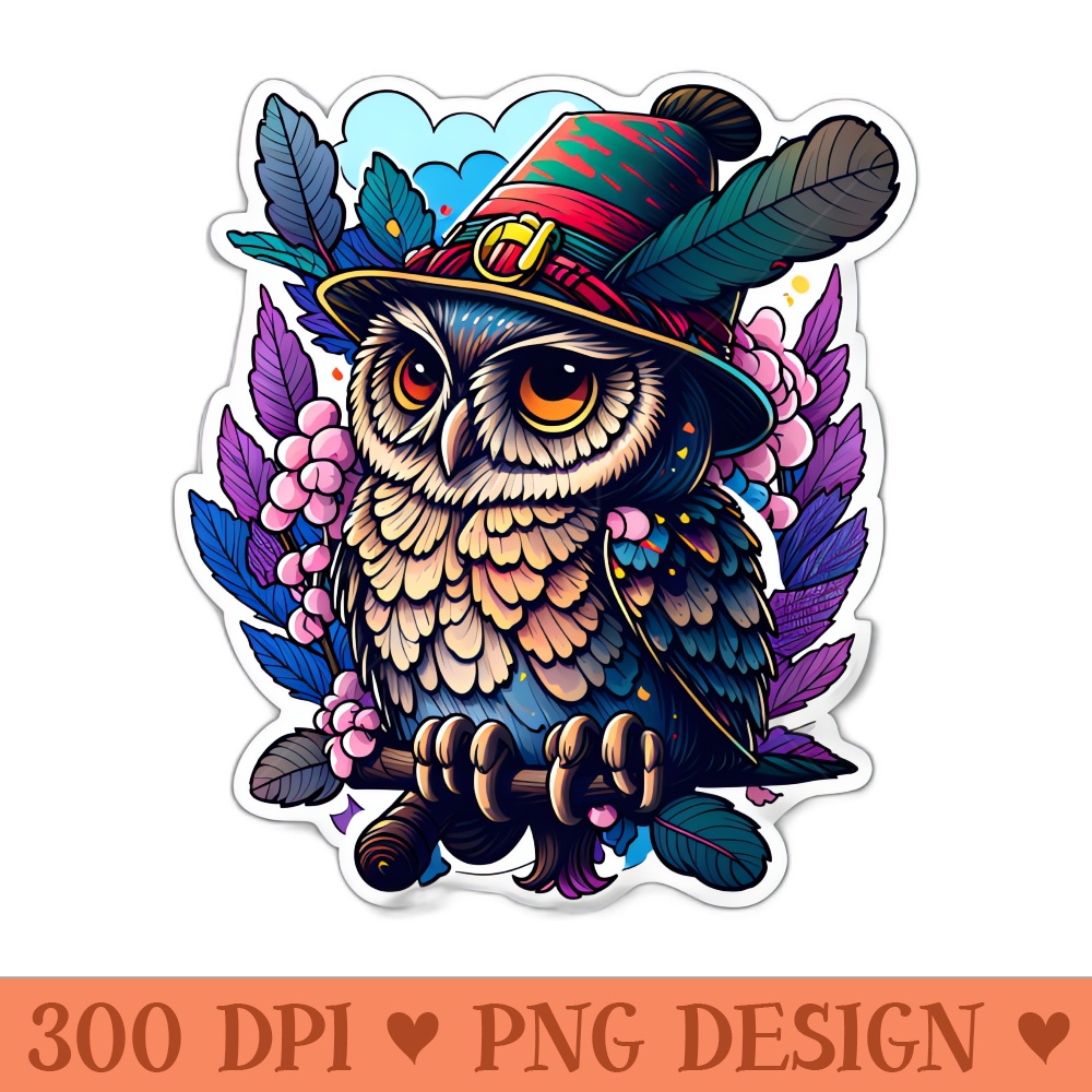 Vintage Cute Owl - PNG Printables - Popularity