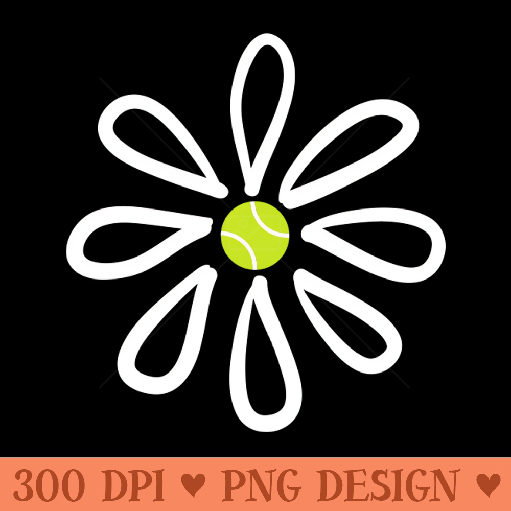 Tennis shirts, Flower Daisy Tennis Center - PNG Artwork - High Quality 300 DPI
