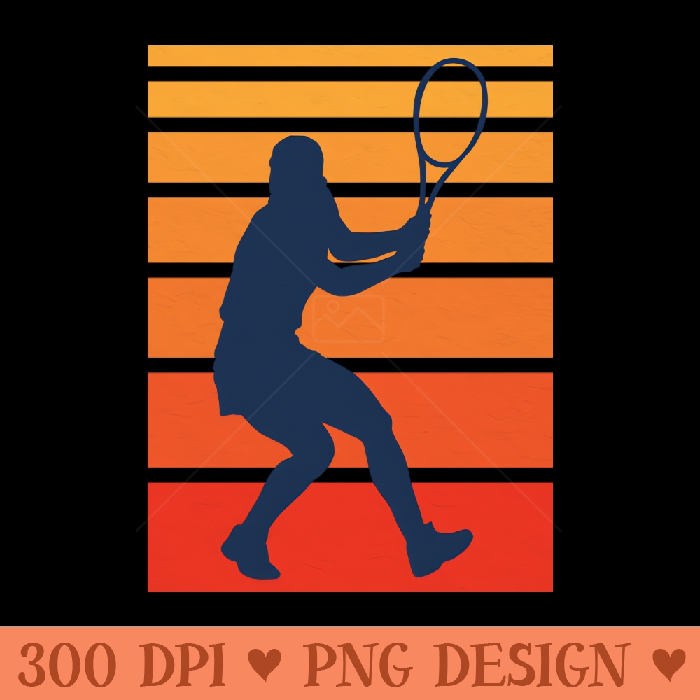 Vintage Tennis Silhouette - Sublimation PNG Designs - Good Value