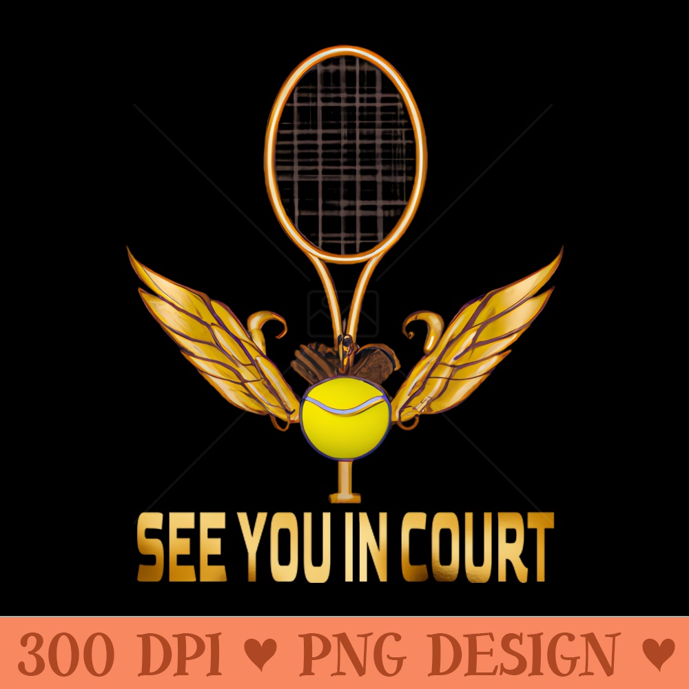 See You In Court, Tennis Lovers - Digital PNG Art - Variety