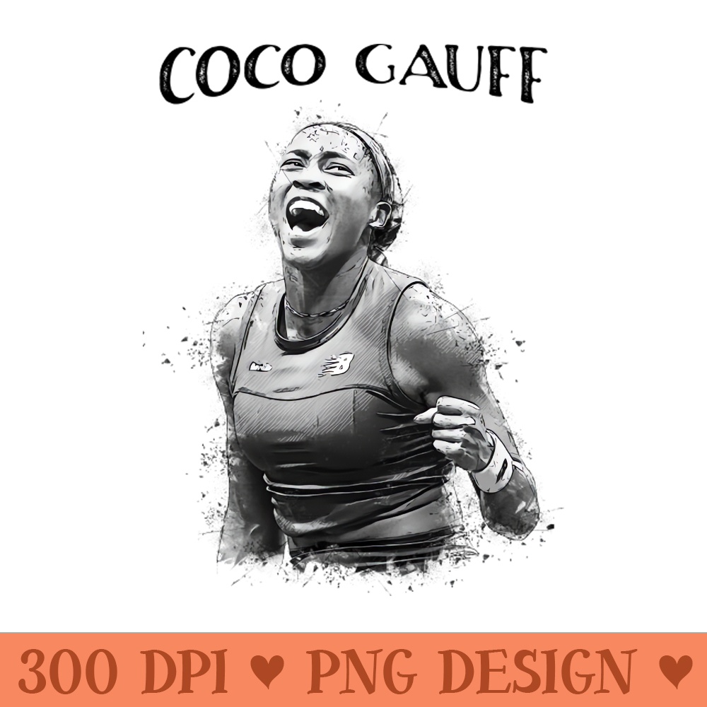 Coco Gauff - PNG Downloadable Art - Unique