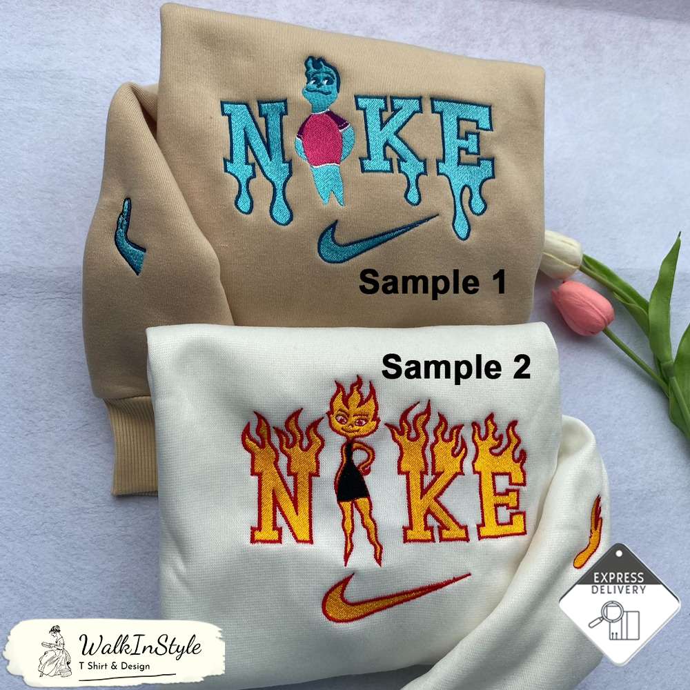 Cute Elemental City Ember And Wade Nike Embroidered Sweatshirts, Nike Embroidery Matching - Viralustee.jpg