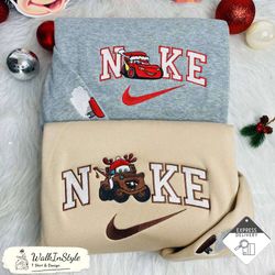 disney cars lightning mcqueen and tow mater christmas embroidered sweatshirt