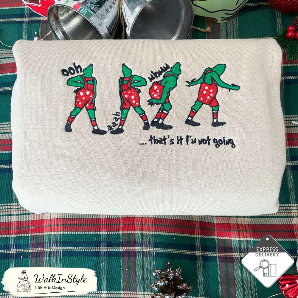 Cheap Grinchmas Ooh Ahh Mmm Embroidered Sweatshirt - Viralustee.jpg