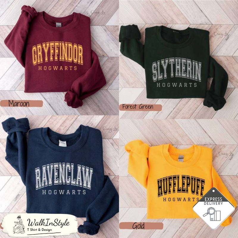 Cheap Harry Potter Wizard Houses Sweatshirt , Potter Fan Gift - Viralustee.jpg