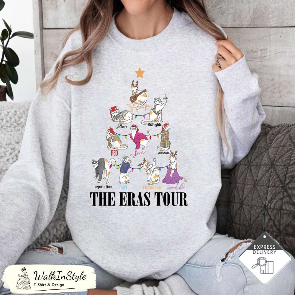 Cheap The Eras Tour Cat Sweatshirt, Eras Tour Taylor Swift Shirt - Viralustee.jpg