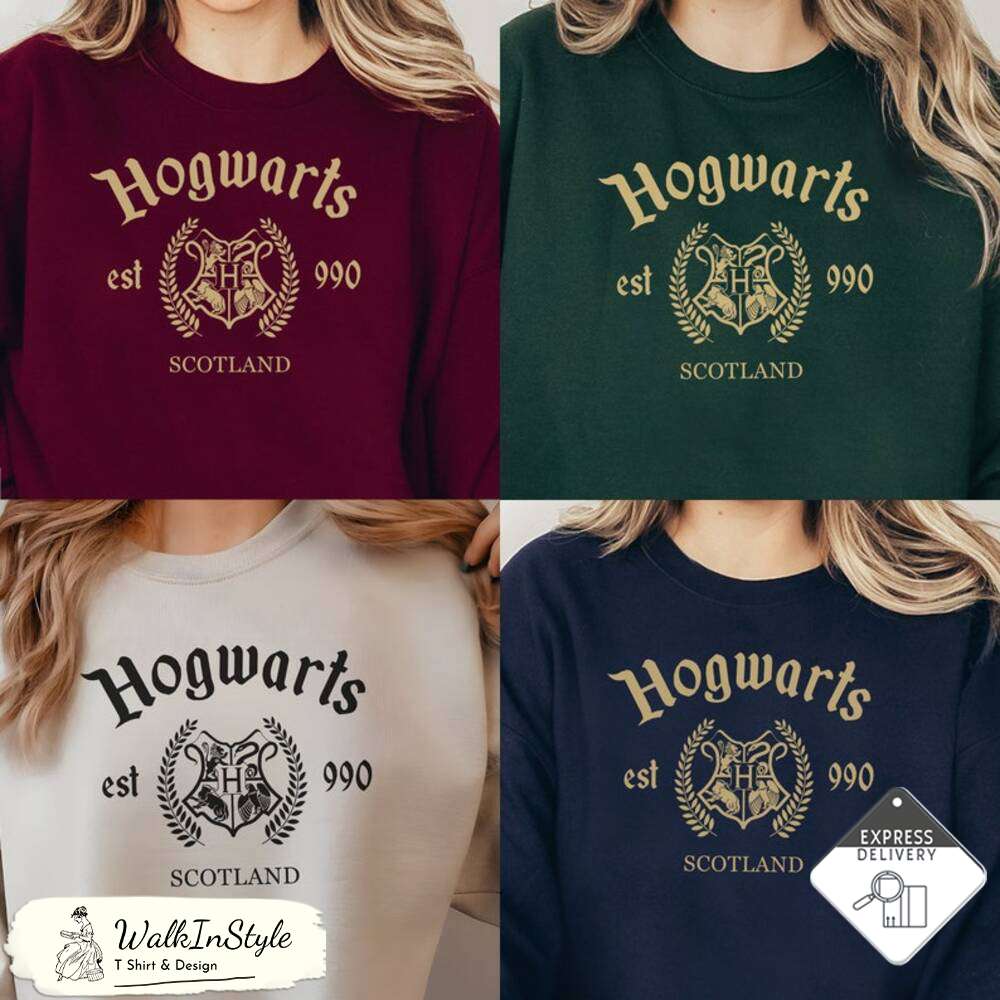 Classic Wizard School Hogwarts House Sweatshirt, Harry Potter Hogwarts Castle Shirt - Viralustee.jpg