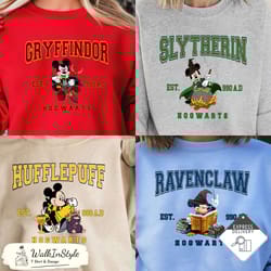 hogwarts 4 house mickey mouse harry potter sweatshirt