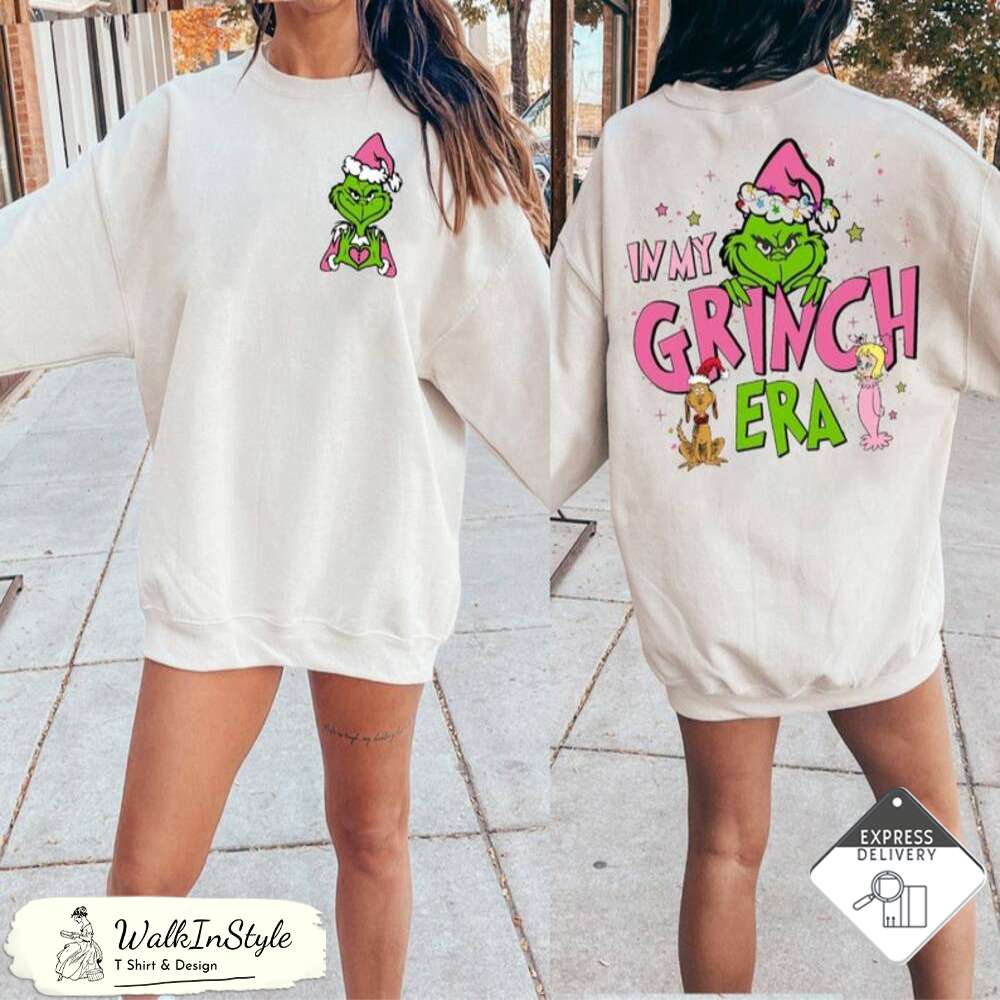 Merry Grinchmas In My Grich Era Double Sided Sweatshirt - Viralustee.jpg