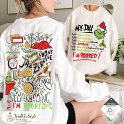 the grinch christmas schedule funny sweater