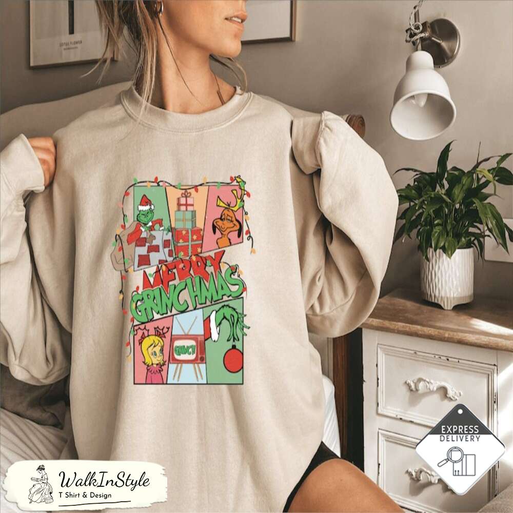 Vintage Grinch Christmas Sweatshirt, Christmas Gift For Your Family - Viralustee.jpg