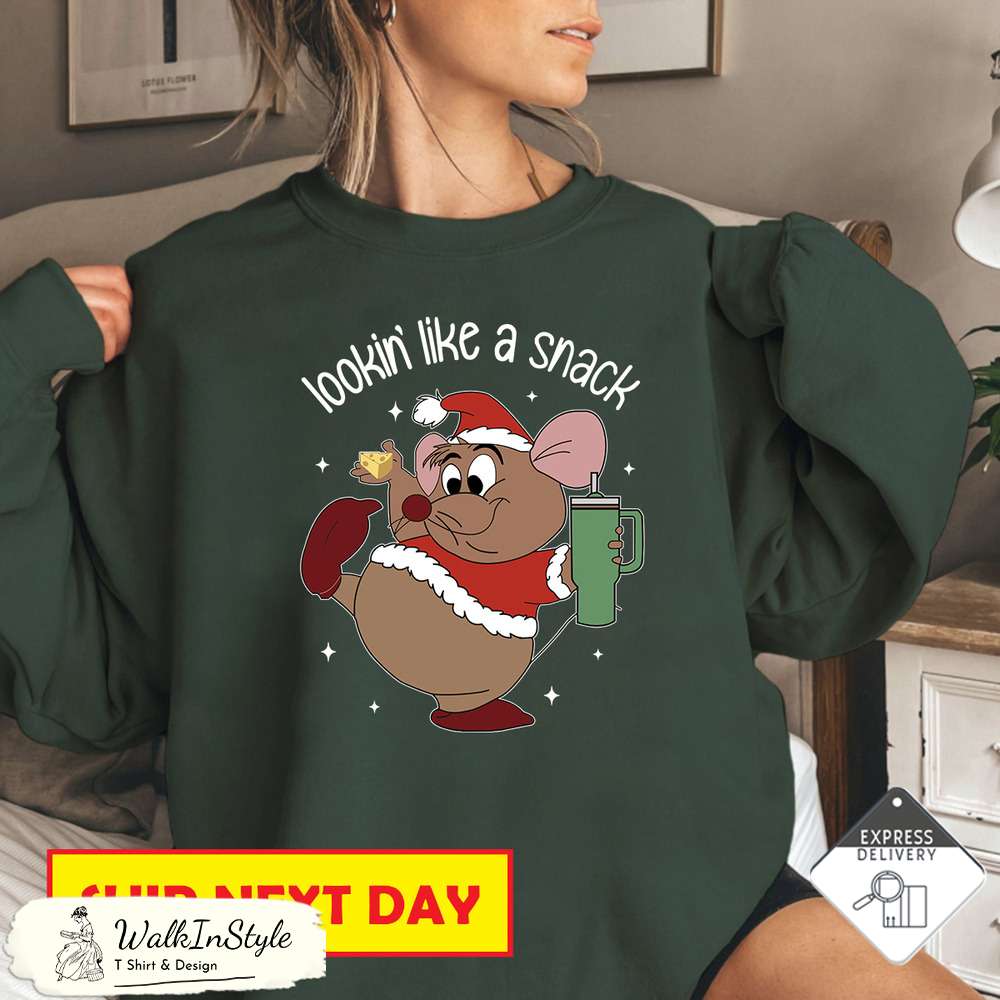 Vintage Gus Gus Sweatshirt, Looking Like A Snack Sweatshirt, Disney Christmas Sweatshirt - Viralustee.jpg