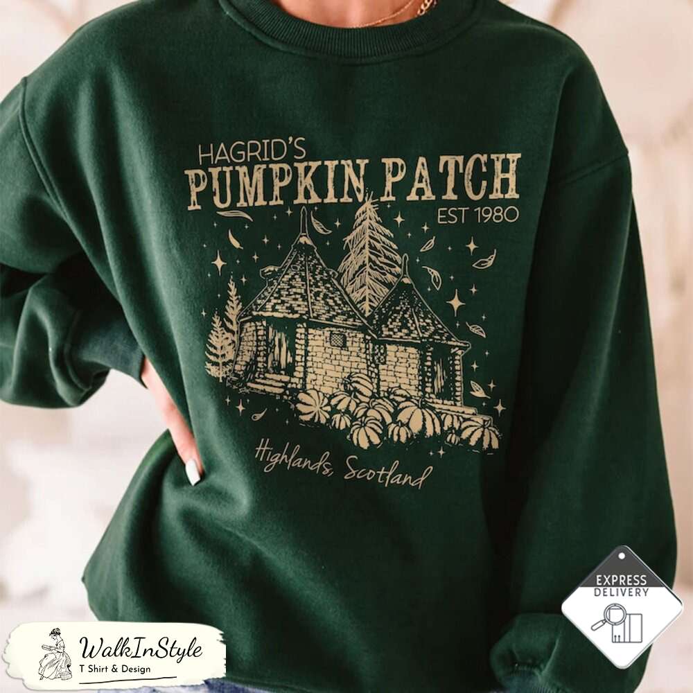 Vintage Hagrid's Pumpkin Patch Fall Vibes Harry Potter Sweatshirt - Viralustee.jpg
