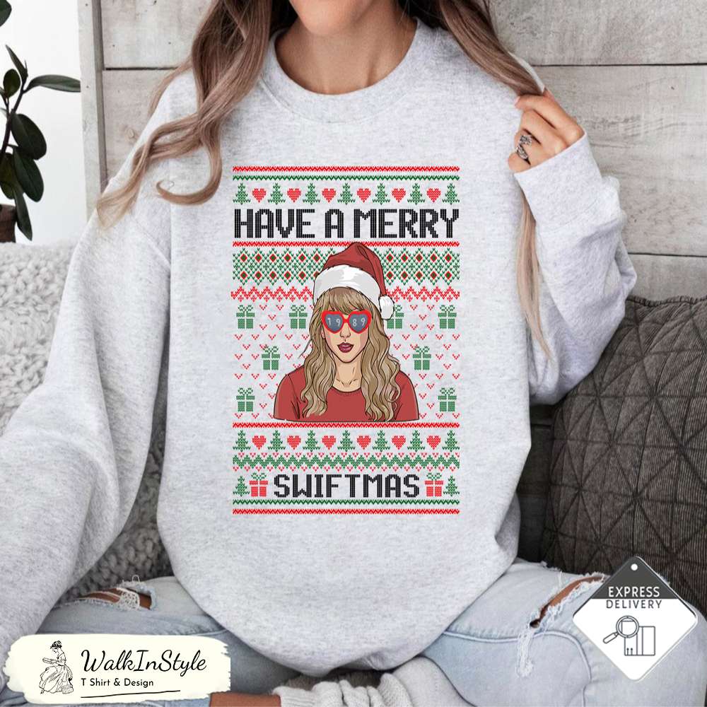 Vintage Have A Merry Swiftmas Taylor Swift Sweatshirt, Merry Swiftmas Sweatshirt - Viralustee.jpg