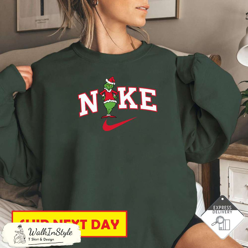 Vintage Nike Grinch Christmas Sweatshirt, Perfect Christmas Gift For Your Family - Viralustee.jpg