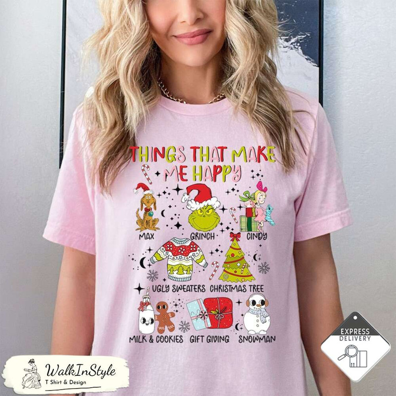 Vintage Things That Make Me Happy Christmas Grinch Sweatshirt - Viralustee.jpg