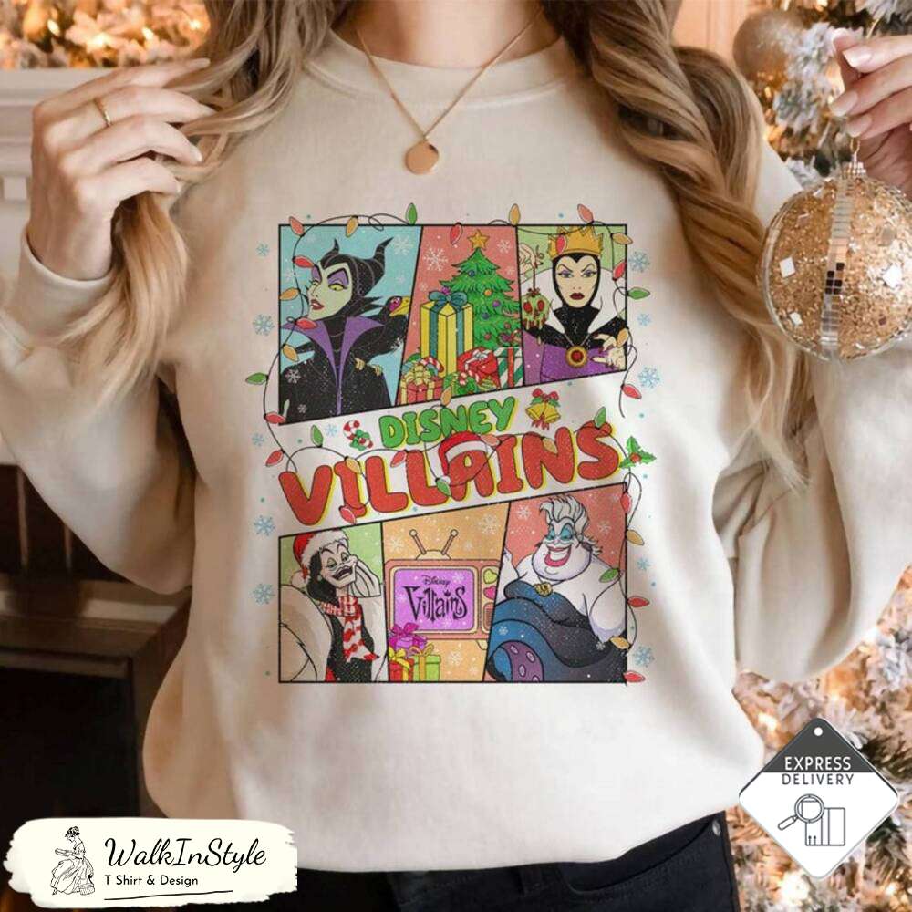 Vintage Villains Bad Witches Club Christmas Sweatshirt - Viralustee.jpg