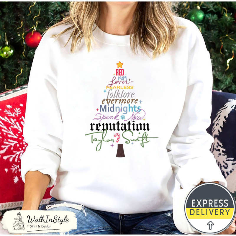 Vintage Taylor's Version Eras Tour Album Sweatshirt , Merry Swiftmas Shirt - Viralustee.jpg