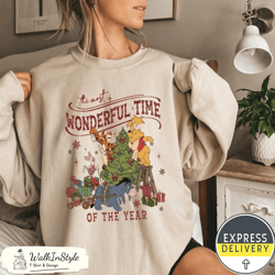 winnie the pooh christmas tree sweatshirt