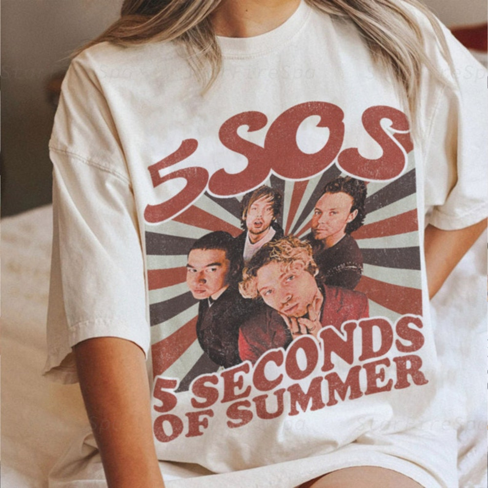 5SOS Funny Shirt, 5 Seconds Of Summer Shirt, Vintage The Show 2023 Tour 5 Seconds Of Summer Sweatshirt, 5SOS Comfort Color Shirt, 5SOS Gift.jpg