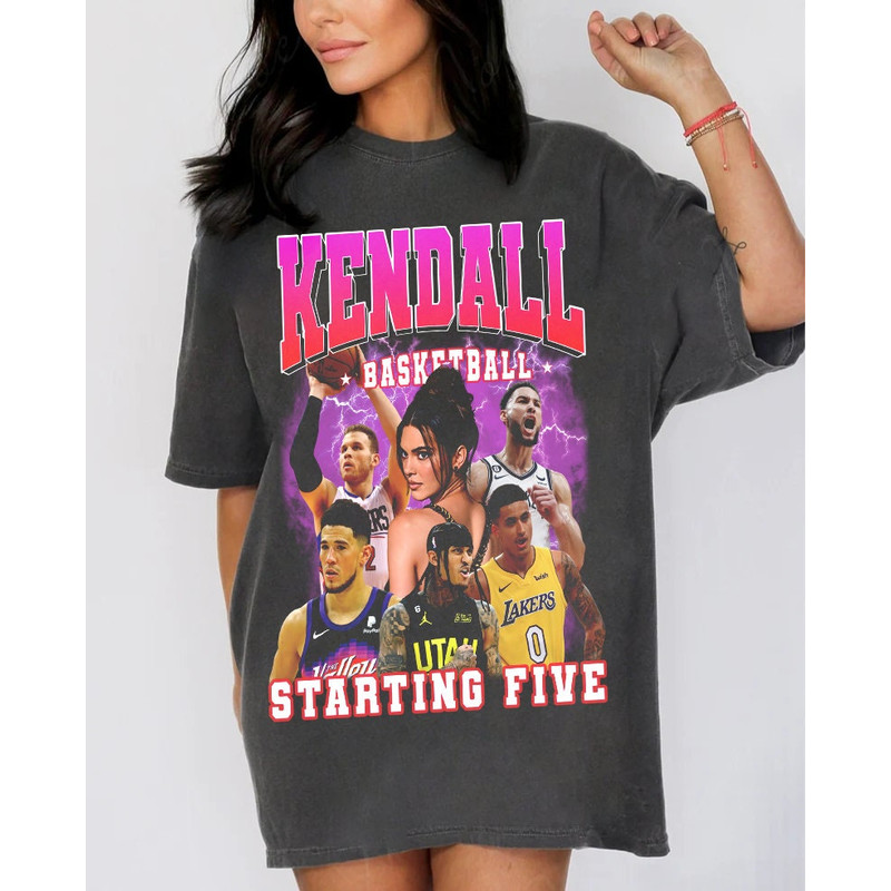 90s Vintage Kendall Starting Five Shirt Loahaddian Kendall Jenner Team Shirt, Kendall Starting Five Tee Long Sleeve, Gift for Fans.jpg