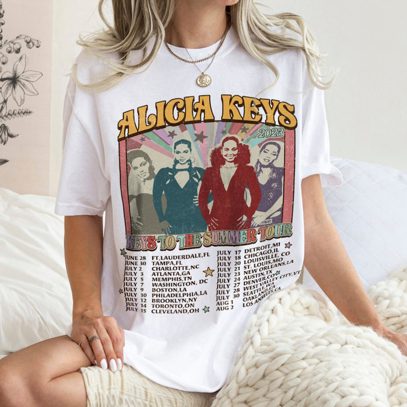 Alicia Keys Music Shirt World Tour 2023 Shirt, Alicia Keys Shirt, Alicia Keys Summer Tour 2023 Shirt, Alicia Keys Comfort Color Tee.png