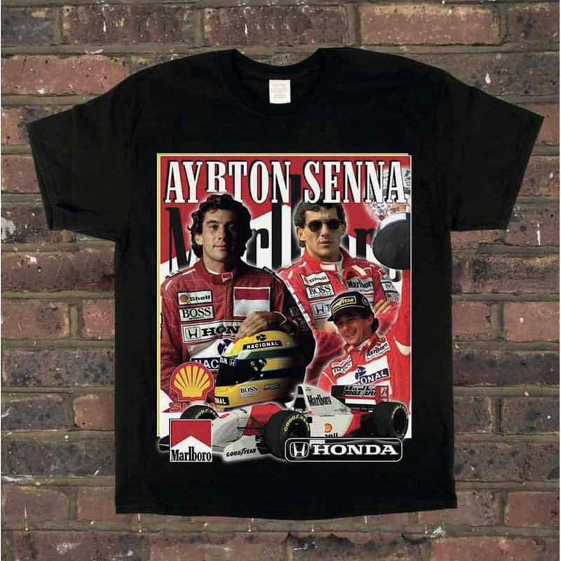 Ayrton Senna 90s Racing Retro Vintage Bootleg Unisex Classic T-Shirt.png