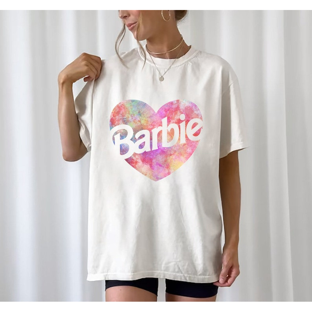 Barbie Watercolor Shirt, Barbie Heart Shirt, Barbie 2023, Barbie Dream House, Barbie Land, Barbie Cheetah, Come On Barbie.jpg