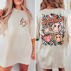 baseball shirt, baseball matching pocket shirt, retro baseball shirt, retro baseball mom shirt, groovy baseball shirt