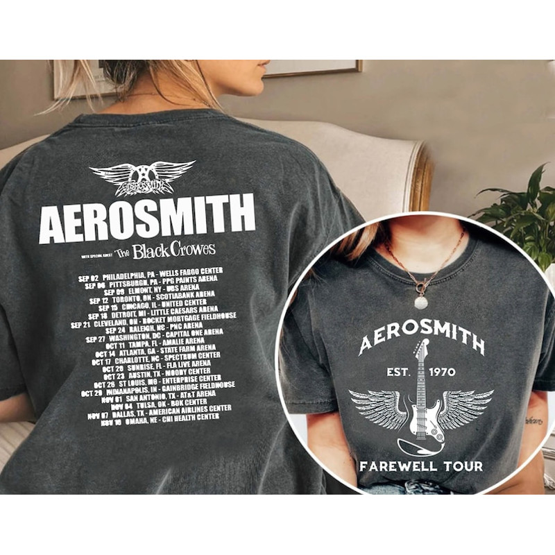 Aerosmith Farewell Tour 2023 Shirt, Rock Music Shirt, Rock Band Concert Tour Shirt, 2023 – 2024 Peace Out Tour Shirt, The Black Crowes Time.jpg