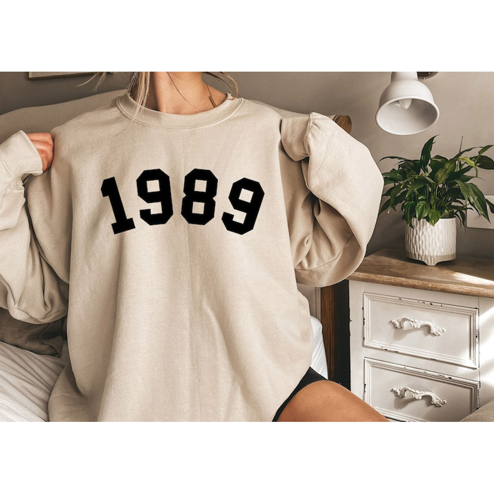 Birthday Sweatshirt 1985 College Style Number Sweater, Birthday Gift for Women 1985 Birth Year Number Sweatshirt Customized Birth Year Number Sweatshirt.jpg