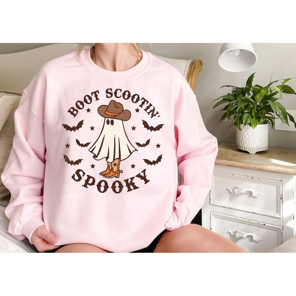 Boot Scootin Spooky Sweatshirt and Hoodie Halloween Shirt Cowboy Shirt Western Halloween Shirt Halloween Gift.png