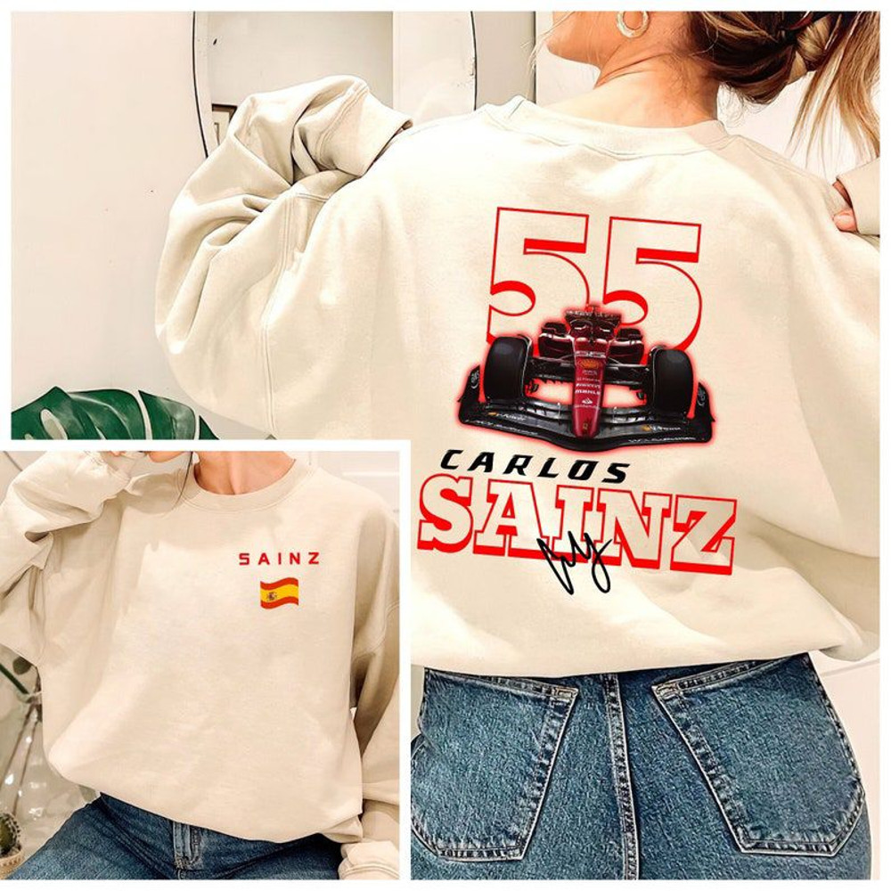 Carlos Sainz Formula One Sweatshirt, F1 Two Sides T Shirt, Carlos Sainz Shirt, Carlos Sainz F1 Shirts, F1 2023 Shirt, F1 Merch Shirt 1.jpg