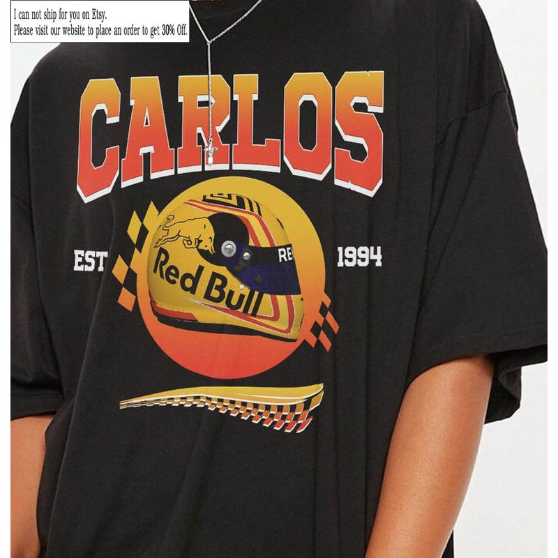Carlos Sainz Jr Vintage Shirt, Retro Fomula One Unisex T-shirt Crewneck.jpg