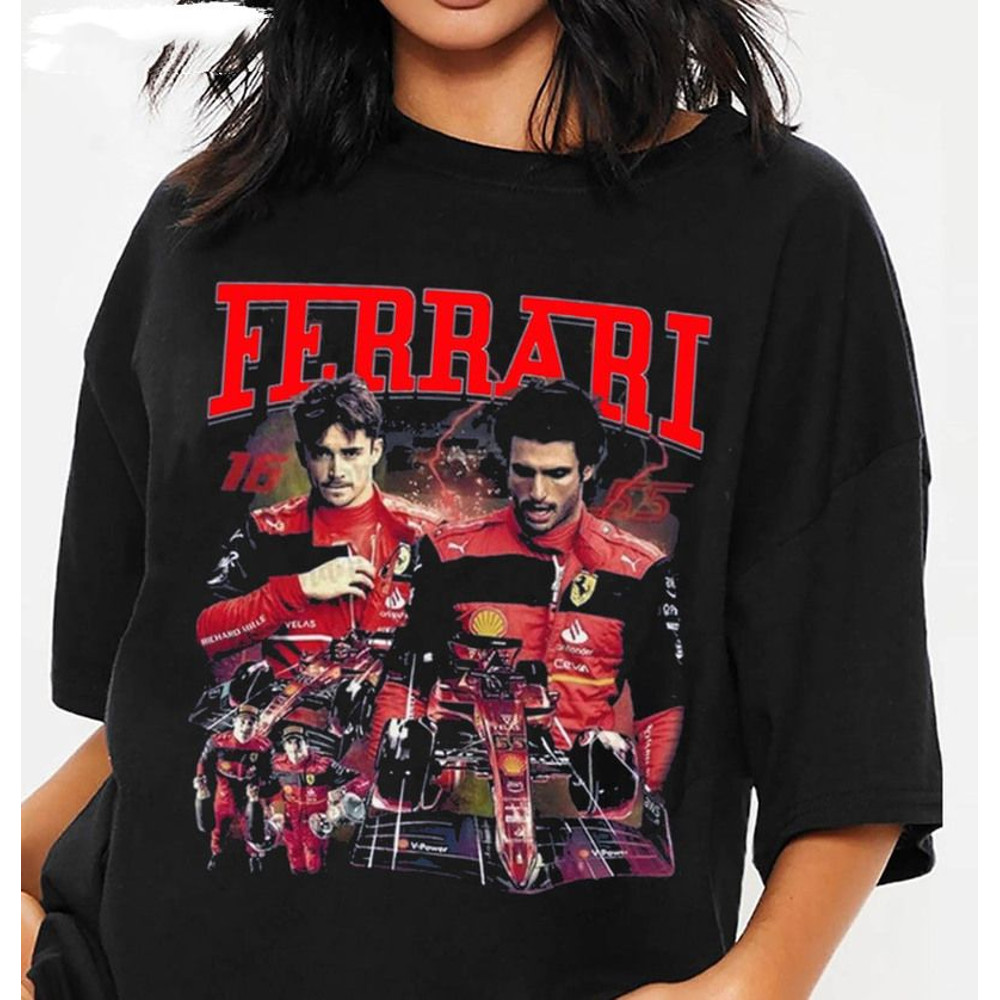 Charles Leclerc Carlos Sainz Shirt, Ferrari Racing Team, Formula1 Championship Shirt, Racing Shirt.jpg