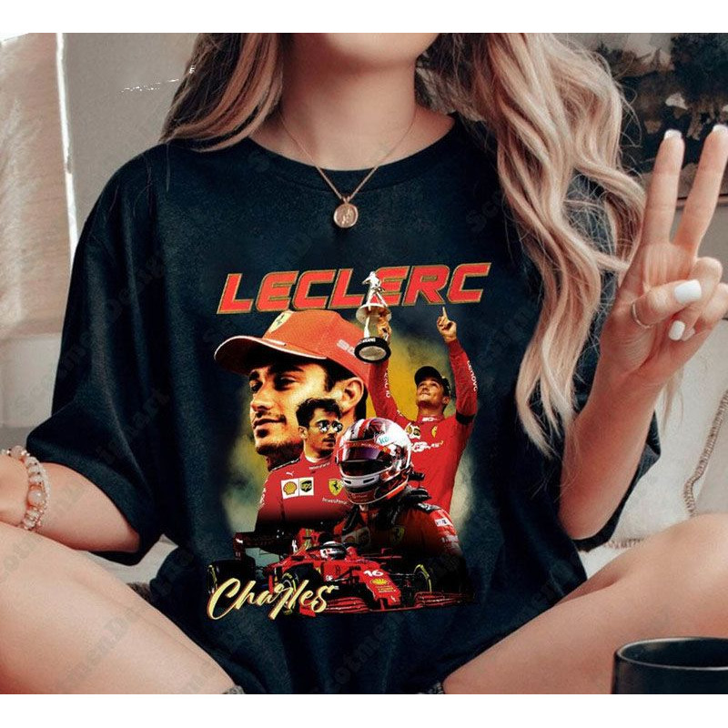 Charles Leclerc Vintage Shirt, Scuderia Ferrari Long Sleeve Unisex Hoodie.jpg