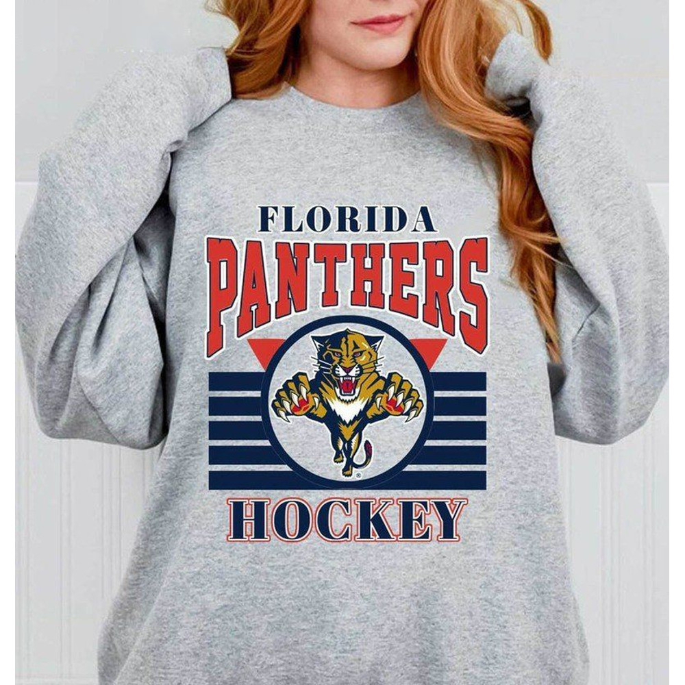 Florida Panthers Sweatshirt Crewneck  Vintage Panthers T-shirt  Florida Hockey Fan shirt  Ice Hockey Tee  Panthers Sweatshirt.jpg