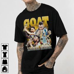 goat lionel messi shirt, soccer shirt, classic 90s graphic tee, unisex, vintage bootleg, gift, retro