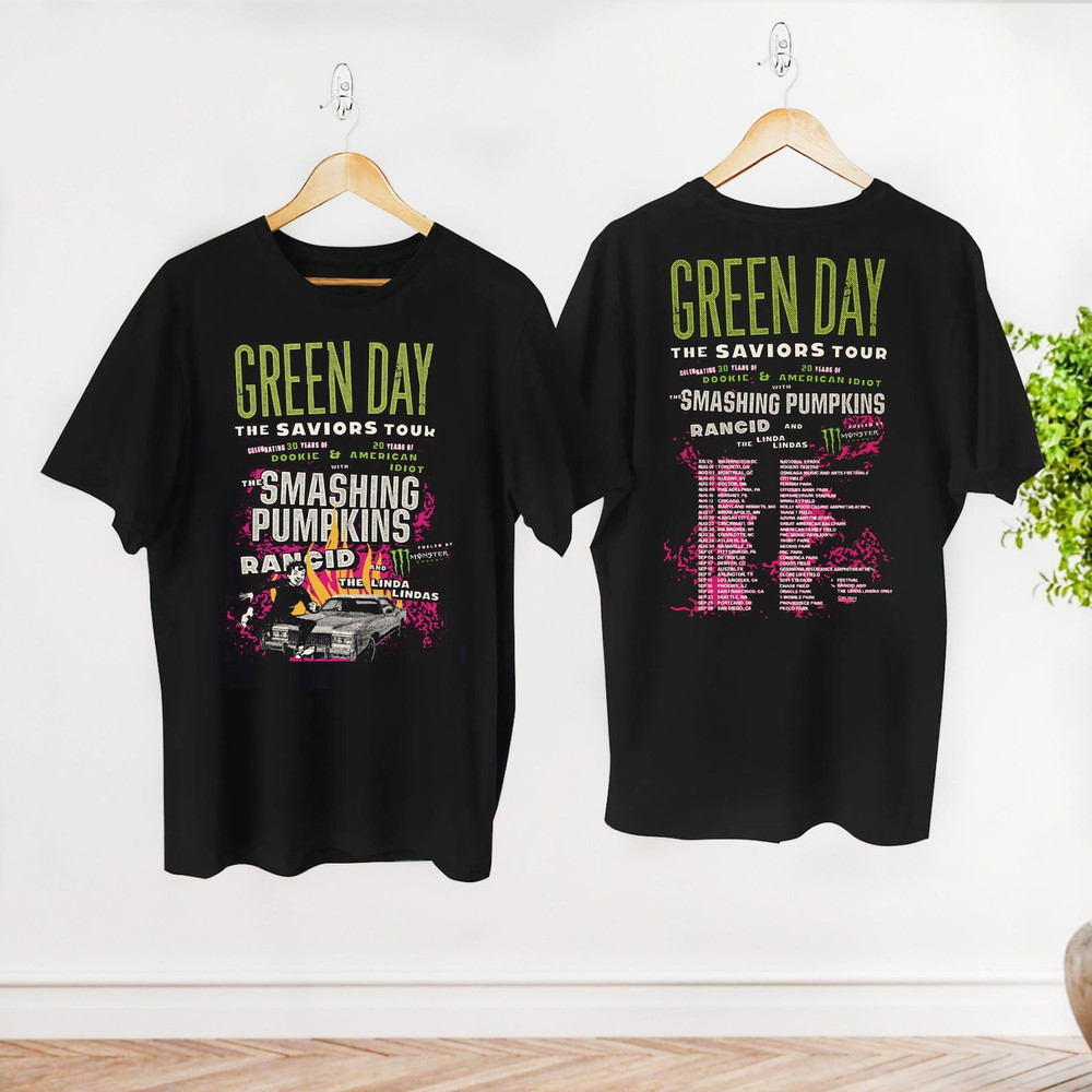 Green Day The Saviors 2024 Tour T-Shirt, Green Day Band Graphic Tee, Green Day Concert Shirt, Green Day Fan Shirt, Rock Band Green Day Shirt.jpg