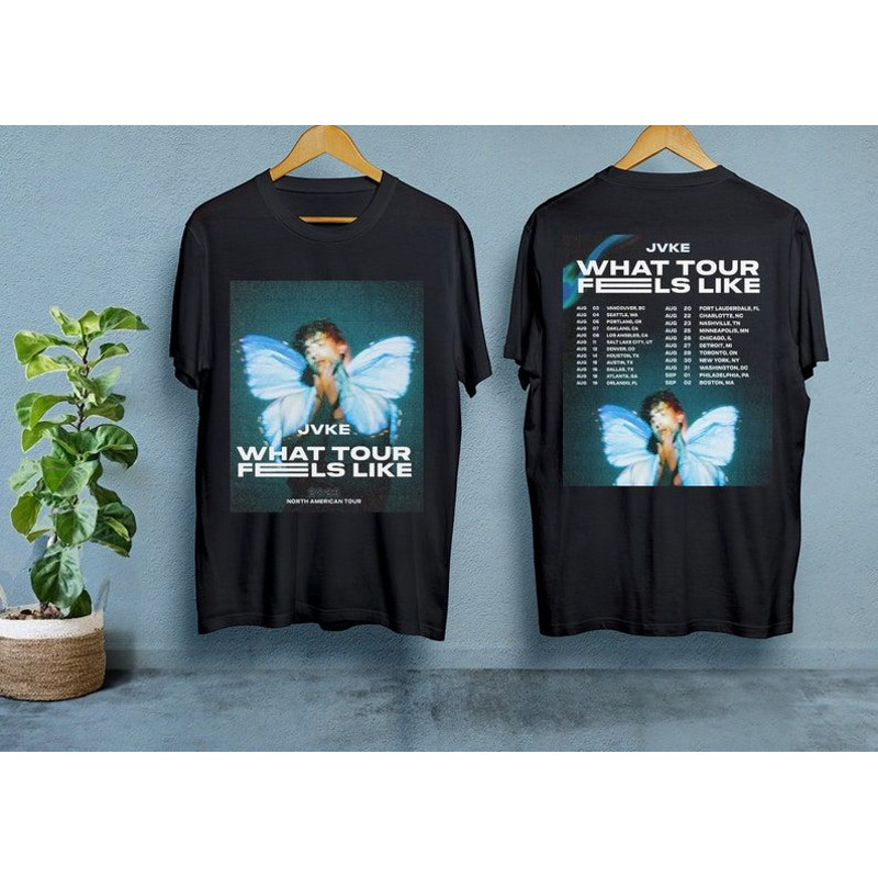 JVKE 2023 North American Tour Shirt, What Tour Feels Like 2023 Tour Shirt, JVKE Fan Gifts, Jvke Concert Shirt, Music Shirt Full Size.jpg