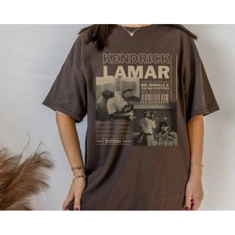 Kendrick Lamar Vintage 90s Inspired T-Shirt Kendrick Lamar Merch Oversize Brown Tee.jpg