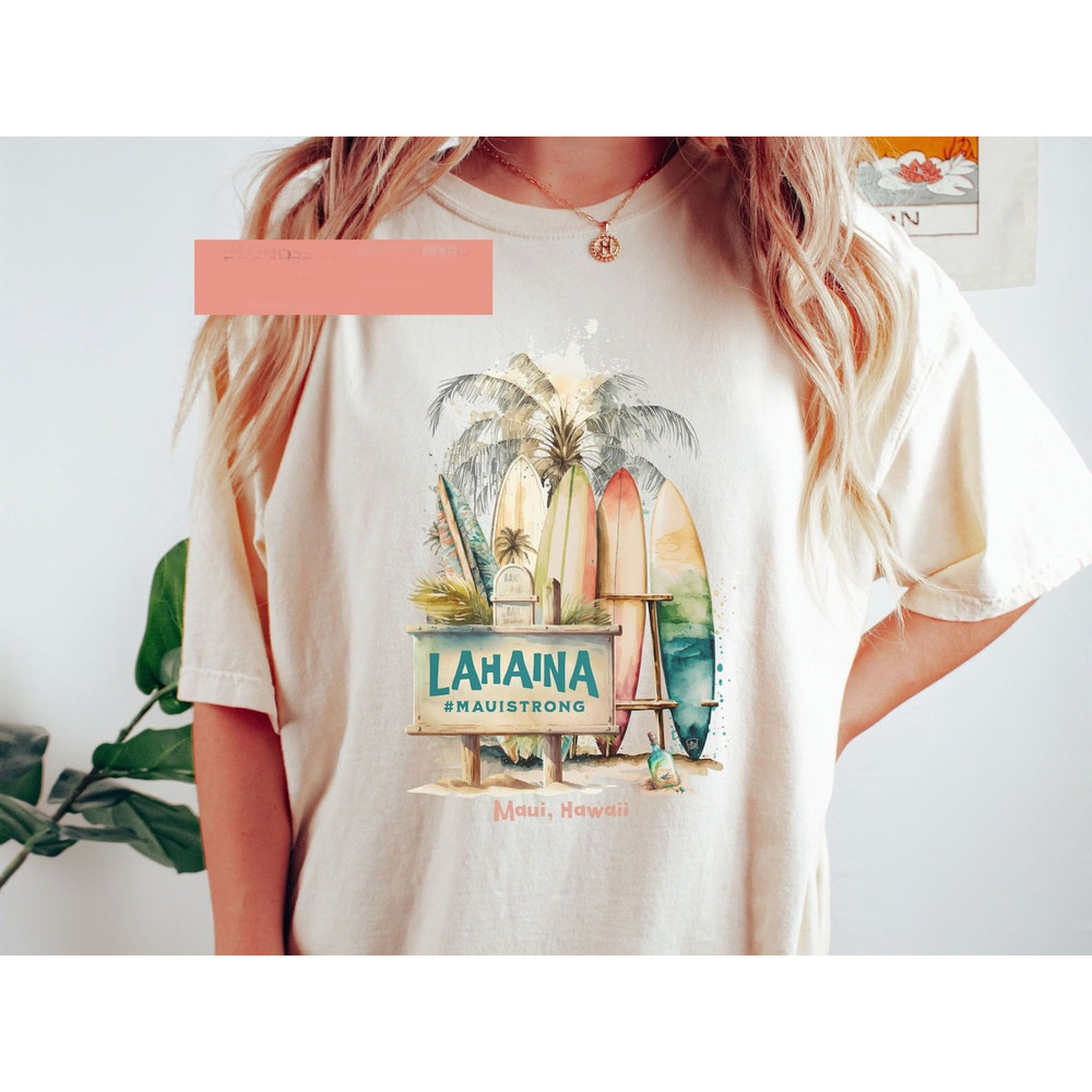 Maui Strong Lahaina Support Shirt, Lahaina Hawaii Wildfire Support Shirt for Coconut Girl, Beach Themed, Aloha Lahaina.jpg
