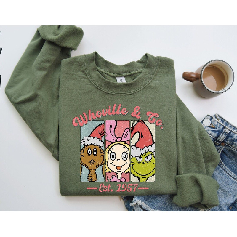 Merry Grinchmas Shirt, Vintage Christmas Sweatshirt, Whoville And Co Shirt, Christmas Family Shirt, Christmas Party Tee, Kid Youth Toddler.jpg