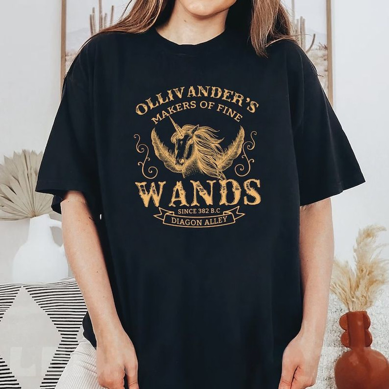 Ollivander's Wand Shop Shirt, HP Inspired Shirts, Wizard Book Shop Shirt, Potter Shirt, HP Fan Gift, Wizard School Shirts, Witch Shirts.jpg