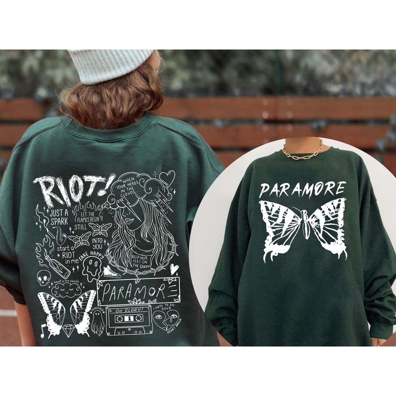 Paramore Tattoo Shirt, Vintage Paramore Tour Shirt, Paramore Tour 2023 Shirt, Paramore Doodle Shirt, Riot Shirt , Music Tour Shirt.jpg