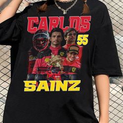 retro carlos sainz jr shirt, formula racing f1 crewneck unisex hoodie