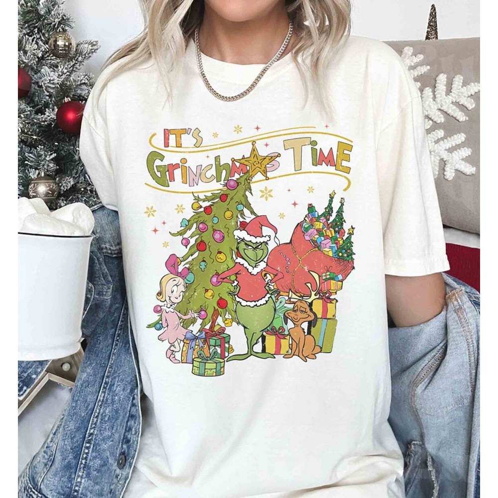 Retro It's Grinchmas Time Shirt, Whoville Sweatshirt, Grinch Christmas Sweatshirt, Grinchmas Shirt, Christmas Sweater, Christmas Gift.jpg