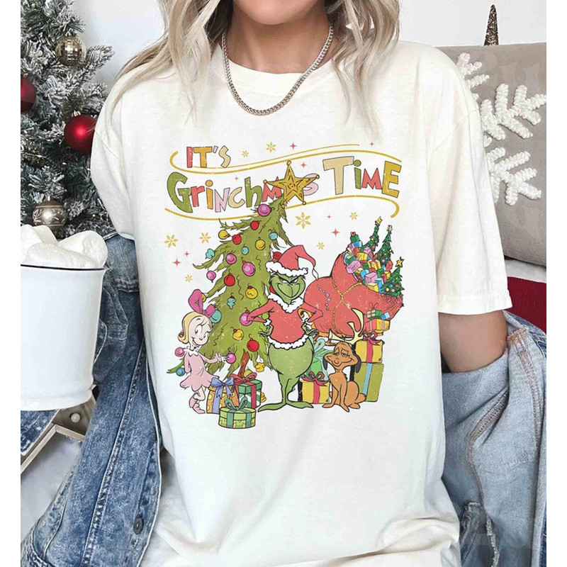 Retro It's Grinchmas Time Shirt, Whoville Sweatshirt, Grinch Christmas Sweatshirt, Grinchmas Shirt, Christmas Sweater, Christmas Gift.jpg