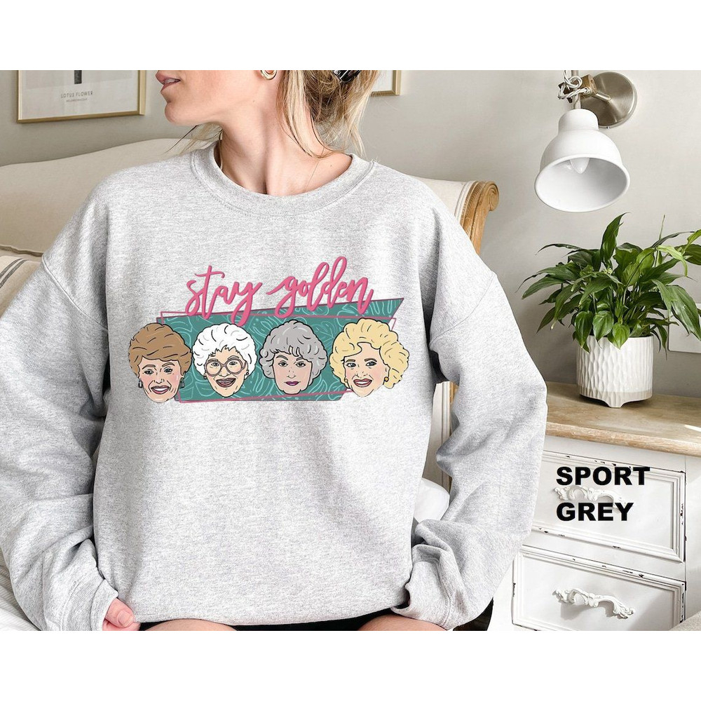 Stay Golden, Def Leppard Golden Girls Shirt, Music TV Crossover, Vintage TV Show Shirt, Band Inspired Tee, Unique Fan Gift.jpg